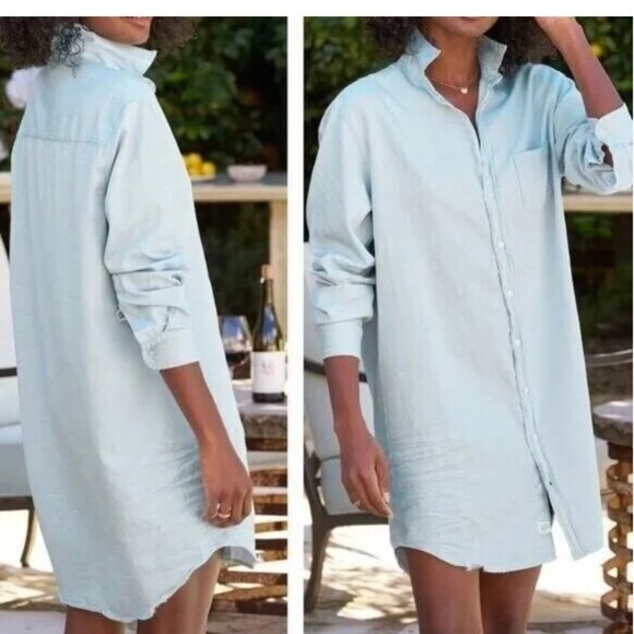 Frank & Eileen Light Blue Mini Dress - Picture 1 of 7